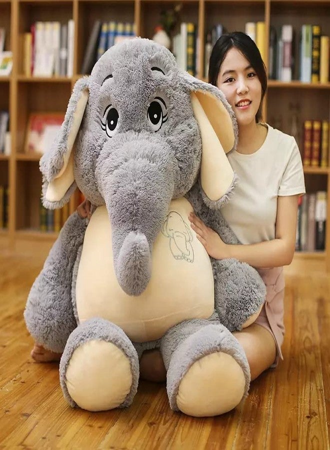 RVA Elephant Toys Long Soft Toys for Girl and Kids Wild Animal Stuffed Plush Toy Figure Jungle Cartoon Character Kids Playing Cute Toy Set Comfortable and Cute Softies (Grey) (Size 30 cm) - Image 4